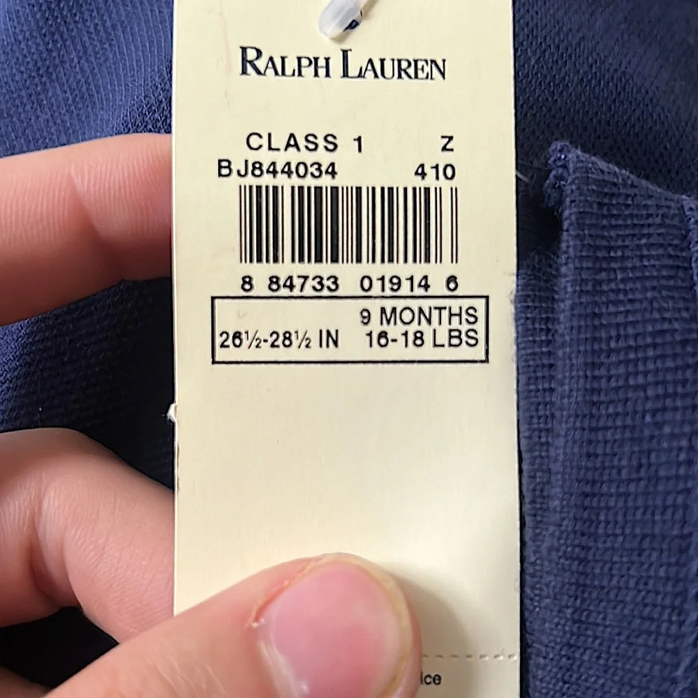 Polo Ralph Lauren kids MWT NAVY BLUE ONESIE